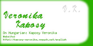 veronika kaposy business card